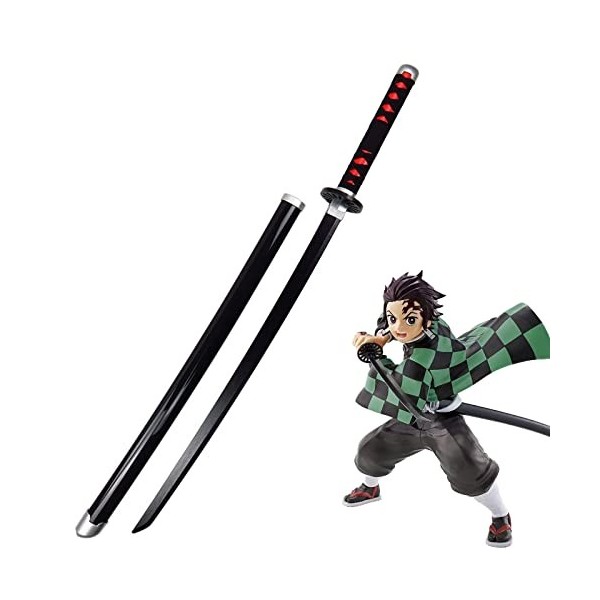 Maryaz Samurai Sword Noir En Bois Bambou Katana Fourreau Arts Martiaux Formation Premium Cadeau Arme Jouet Pour Les Fans de F