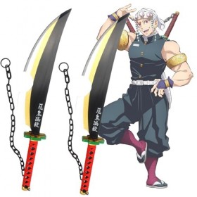 DMVWJR Épée De Cosplay Animé De Samouraï Demon Slayer Katana en Bois Jouet Couteau Japonais Accessoires dhalloween Faits À L