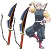 DMVWJR Épée De Cosplay Animé De Samouraï Demon Slayer Katana en Bois Jouet Couteau Japonais Accessoires dhalloween Faits À L