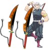 DMVWJR Épée De Cosplay Animé De Samouraï Demon Slayer Katana en Bois Jouet Couteau Japonais Accessoires dhalloween Faits À L