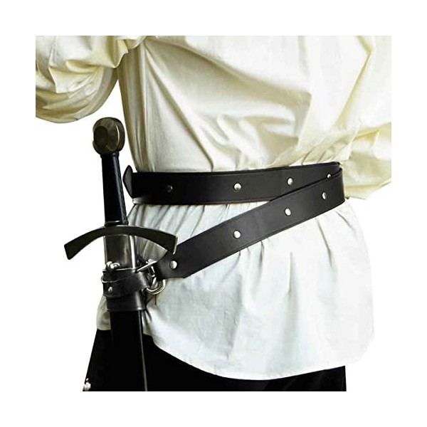 WORUETE Medieval Knight Sword Frog Holster Rapier Scabbard Holder Renaissance Leather Sword Frog Costume Accessoire Rapier Kn