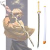 Uvency Épée de Samouraï Slayer, Arme Accessoire DHalloween, Agatsuma Zenitsu Katana, Taille Enfant Et Adulte 75 Cm/100 Cm /K