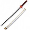 Uvency Épée de Samouraï En Bois Jouet Kochou Shinobu Cosplay Katana Épée Abs Épée Gaine Démon Slayer Épée Anime Fans Cosplay 