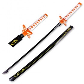 Vendics Épée de Samouraï En Bois Jouet Kochou Shinobu Cosplay Katana Épée Abs Épée Gaine Démon Slayer Épée Anime Fans Hallowe
