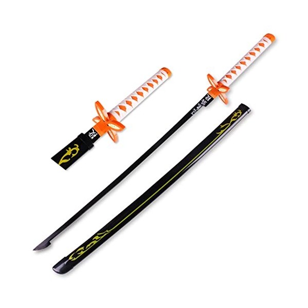 Vendics Épée de Samouraï En Bois Jouet Kochou Shinobu Cosplay Katana Épée Abs Épée Gaine Démon Slayer Épée Anime Fans Hallowe