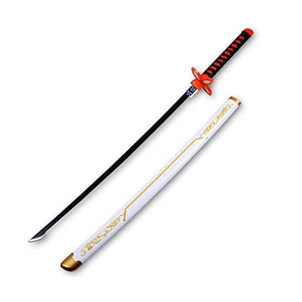 Vendics Épée de Samouraï En Bois Jouet Kochou Shinobu Cosplay Katana Épée Abs Épée Gaine Démon Slayer Épée Anime Fans Hallowe