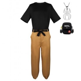 Anime Jujutsu Kaisen Fushiguro Toji Cosplay Vêtements Avec Collier et Sac Cadeau pour Les Amateurs De Manga Habillage De Fête