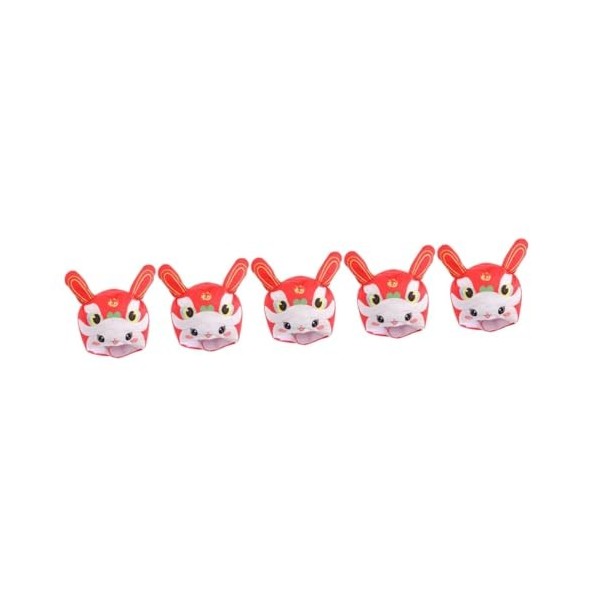 Toyvian 5 Pièces Lion Réveil Lapin Couvre-Chef Vêtements Pour Enfants Chapeau Moelleux Costumes Pour Enfants Accessoire De Co