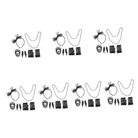 EVANEM 7 Ensembles Costume Costume Fête Boucles dOreilles Glow Bandeau Cravates Boucles dOreilles for Faveurs Fournitures P