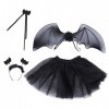 1 Set Web Wings Net Webs Props Halloween Design et avec Spider Outfit Head Performance Favors Cosplay Bandeau Aile: Baguette 