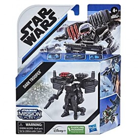 Star Wars Mission Fleet Gear Class Dark Trooper Attack from Above, 2.5-Inch-Scale Figure and Vehicle, Toys for Kids Ages 4 an