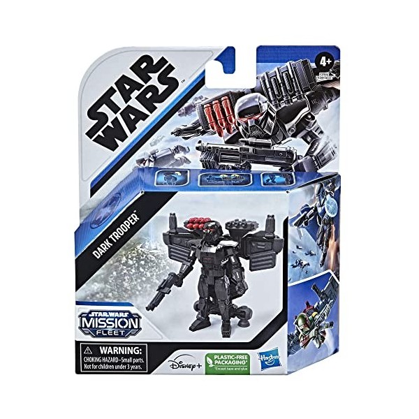 Star Wars Mission Fleet Gear Class Dark Trooper Attack from Above, 2.5-Inch-Scale Figure and Vehicle, Toys for Kids Ages 4 an