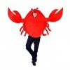 Costume de crabe du roi rouge pour homme - Unisexe - Taille unique - Costume de homard pour Halloween, fête costumée, déguise