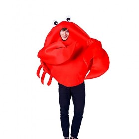 Costume de crabe du roi rouge pour homme - Unisexe - Taille unique - Costume de homard pour Halloween, fête costumée, déguise