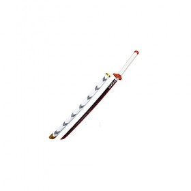 BJSBJD Katana en Bois pour Demon Slayer Rengoku Kyoujurou, Jouet daccessoire dépée en Bois de Jeu de rôle, Cadeau de Collec
