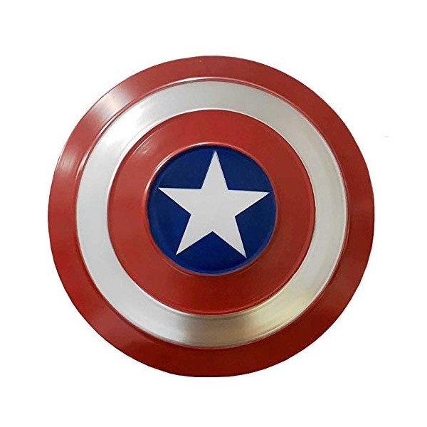 sookin Captain America Shield Superhero Up Retro Costume Accessoires Iron Art Shield Tenture Murale DéCorations Cosplay Costu