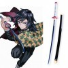 NIANXINN Anime Épée 104/80Cm En Bois Japonais Katana Cosplay Arme Accessoires Enfants Jouets Pour Anime Fans Adultes Noël Hab
