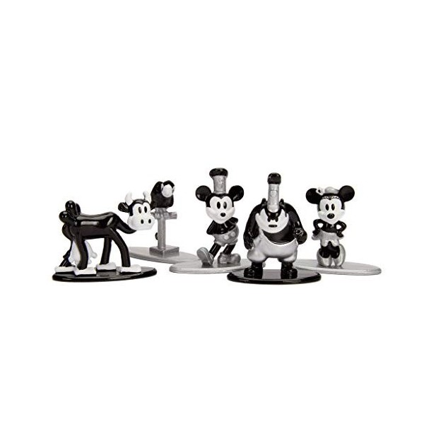Jada- Mickey, Minnie, Pete, Parrot y Clarabelle Mikey Lot de 5 Figurines 90e Anniversaire, 0801310300138, Multicolore, 4 Cent