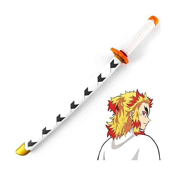 NIANXINN En Bois Anime Épée Samouraï Épée Arme Japonaise Accessoires Katana Bambou Enfants Jouets Anime Fans Fête de Noël Hab