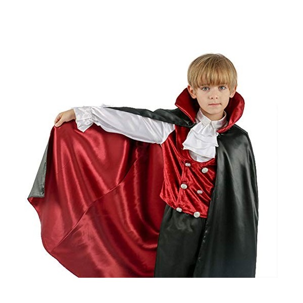 Déguisement de Vampire Halloween Enfant Ensemble de Performance de Maquillage pour Garçons pour 3-8 Ans