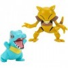 Pokemon Toy Figure - 5-8 cm Abra & Totodile Pack Figures - New Wave 2022 - Official Licensed Toy