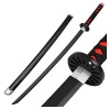 z&dw Wooden Sword Accessoires darmes Katana Anime Ninja Toys en Bois épée/Black / 76cm/30in