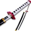 NIANXINN Deters Samurai Sword Bois Bambou Katana Fourreau Arme Accessoires Démon Slayer Lame Cosplay Japonais Arme Jouet Pour