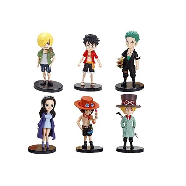 KOLLULA Anime Figure Set 6Pcs Figurine Cake Topper Bureau Décoration De Bureau Cadeau pour Fans Danime