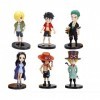 KOLLULA Anime Figure Set 6Pcs Figurine Cake Topper Bureau Décoration De Bureau Cadeau pour Fans Danime