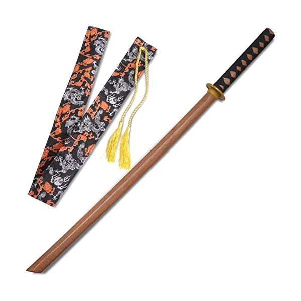 KPTKP Épée en Bois,Katana en Bois,entraînement pour Dessiner des épées,Arme de Jouet de Tueur de démons,Jouet de Couteau en B