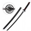 NIANXINN Anime Sword Noir En Bois Katana Cosplay Arme Accessoires Pour Adultes Et Enfants, Accessoire de Jouets Pour Enfants 