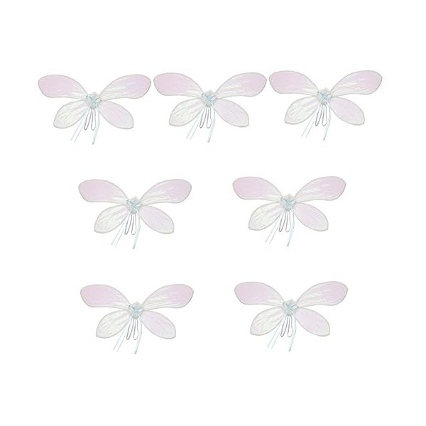 ABOOFAN 7 Pièces Ailes De Papillon Colorées Décorations De Fées Tenues De Filles Décor Habiller Robe DAile De Papillon Ailes
