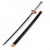CClz Couteau Woodenkife Sword Arme Slayer Blade Samurai Sword Anime Ninja Sword Jouet Tomioka Giyuu Katana Cosplay de Noël Ha