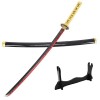 XFAK Demon Slayer Katana Cosplay Épée De Samouraï en Bois Accessoires Tsugikuni Yoriichi Épée Japonaise Épée Ninja Halloween 