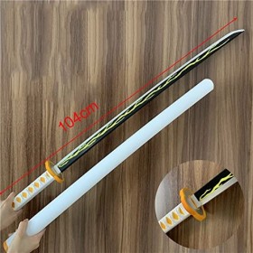XFAK Demons Slayers Katana Épée De Samouraï Japonaise PU Foam Épée DAnime 104cm Épée Ninja Halloween Cosplay Zenitsu Accesso
