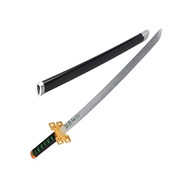 LENG Sabre Demon Slayer Épée De Samouraï Japonais Épée Anime Cosplay Épée Rengoku Katana Tout en Bois Accessoire Darmes pour