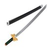 LENG Sabre Demon Slayer Épée De Samouraï Japonais Épée Anime Cosplay Épée Rengoku Katana Tout en Bois Accessoire Darmes pour