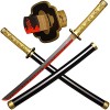 LENG Sabre Demon Slayer Épée De Samouraï Japonais Épée Anime Cosplay Épée Rengoku Katana Tout en Bois Accessoire Darmes pour