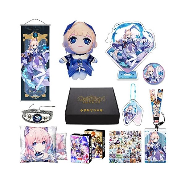 HALOOP Genshin Impact Box Accessoire Set avec 11 Cadeaux, Wanderer Cyno Xiao Tous Les Cadeaux Peluche Poster Acrylique Bracel