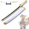 DEYLK Jouets pour Enfants Épée Ninja avec Support Katana, Accessoires de Cosplay de Demon Slayer Japonais Anime Sabre Katana 