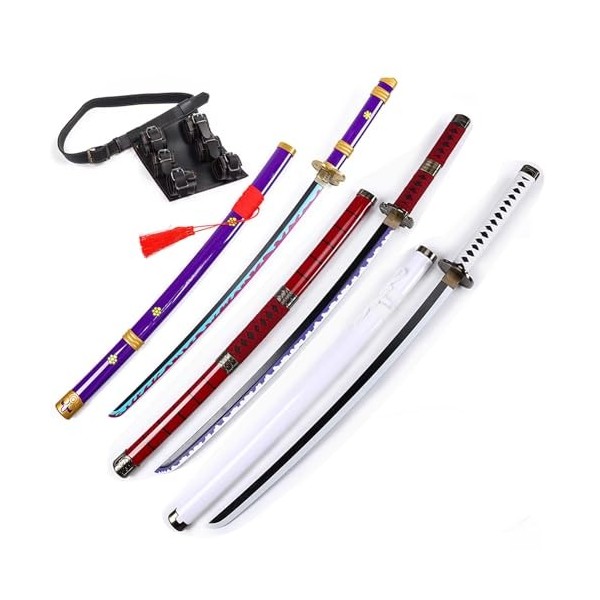 BRELHF Épée de Samouraï replique Cosplay Roronoa Zoro Katana épée pour Halloween Costume Accessoires Taille : Enfants 76cm 