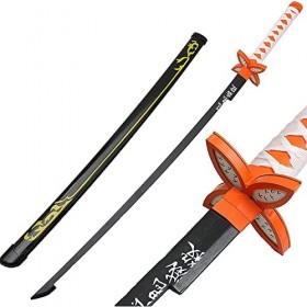 Sabre en bois sabre démoniaque tueur cos sabre en bois agatsuma zenitsu accessoires modèle darme, adapté aux amateurs danim