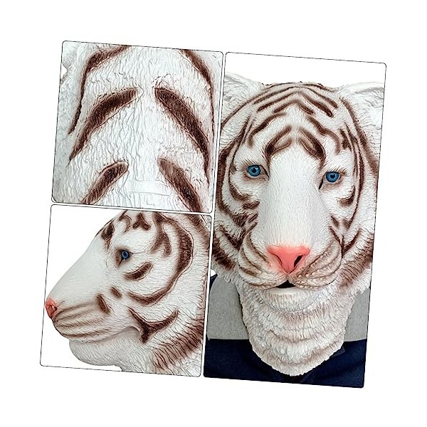 ABOOFAN Couvre-chef Dhalloween 2 Pièces Tigre Animal De Bal Diadème Respirant Tête Costume Halloween Accessoires Tête De Sin