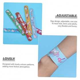 Toyvian 108 Pcs Papa Cercle Veux Date Fête Accessoires De Costume Slap Bracelet Bande Licorne Bracelets Jouets Goodie Sacs St