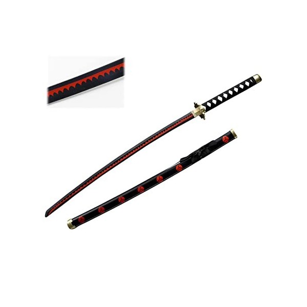 Katana en Bois Cosplay épée Jouet épée, pour Anime collectionneurs décoratifs Enfants Anime Noir samouraï démon de Tueur Acce