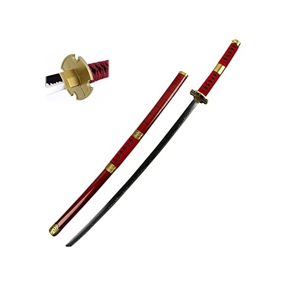 Katana en Bois Cosplay épée Jouet épée, pour Anime collectionneurs décoratifs Enfants Anime Noir samouraï démon de Tueur Acce