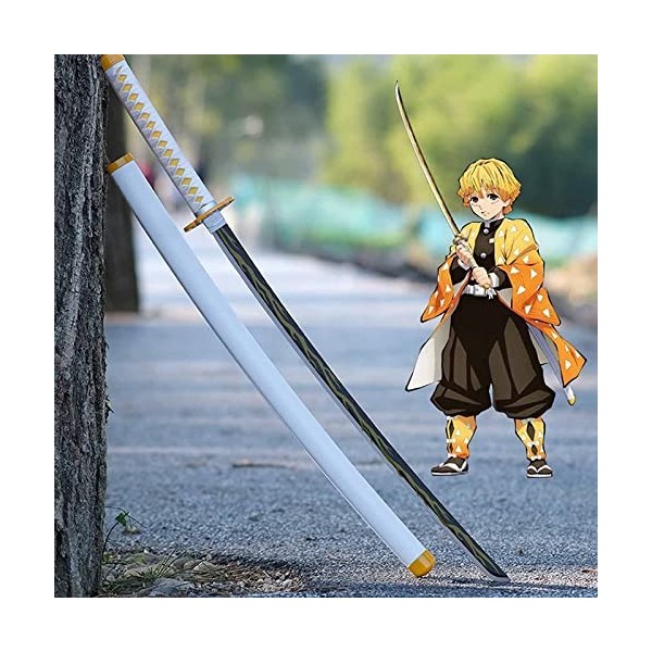 FBAM1 Épée De Katana en Bois Danime Japonais, Demon Slayer Anime Ninja Épée, Accessoires Darme De Cosplay