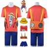 Tjmiaohao Anime One Piece Film Red Monkey D. Luffy Cosplay Costume Outfit Jeu de Rôle Uniforme Chapeau Ensemble Complet Hallo