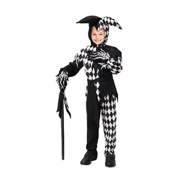 Plesuxfy 4 Pcs Clown maléfique dhalloween | bouffon Noir pour Enfants - Accessoires Clown maléfique, Costumes dhalloween po