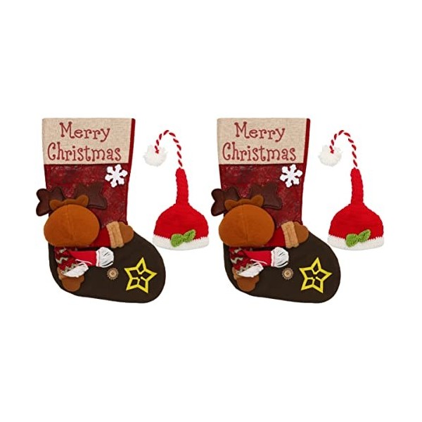 Operitacx 4 ensembles de photographie fille accessoires sac garçons père noël décor chapeau thèmes tricoté rouge bonhomme de 